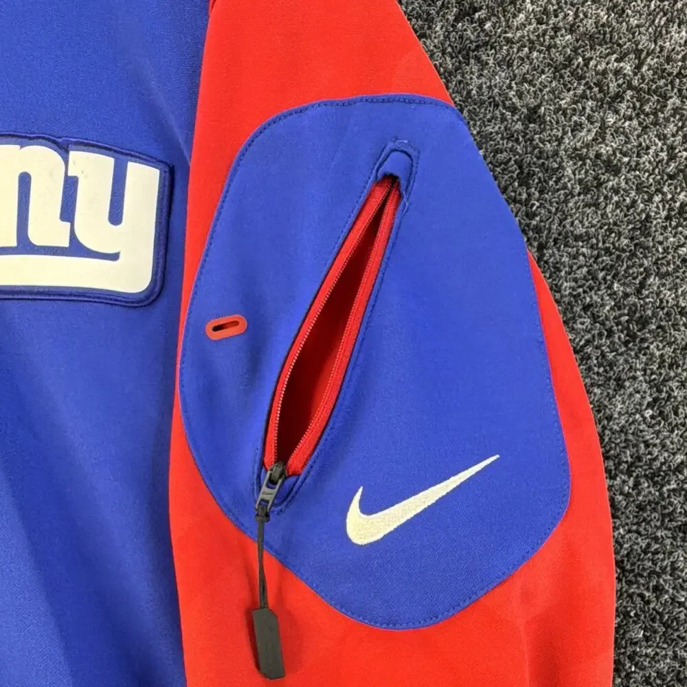 Nike New York Giants NFL Dri-FIT Full Zip Jacket Blue Red, Men's XL